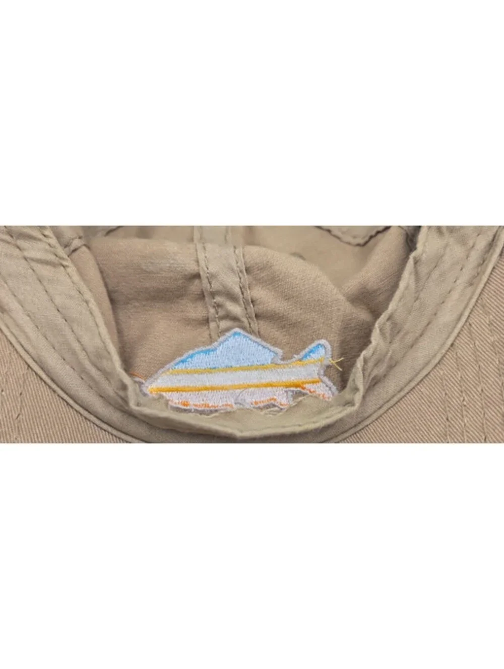 Life is Good Fish Mountain Trout Distressed Cotton Adjustable Baseball Hat